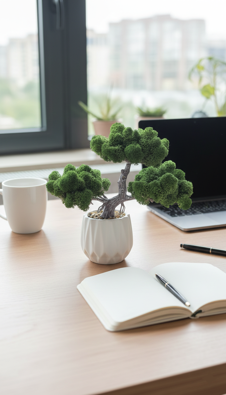 Bonsai cu licheni stabilizati decorativi